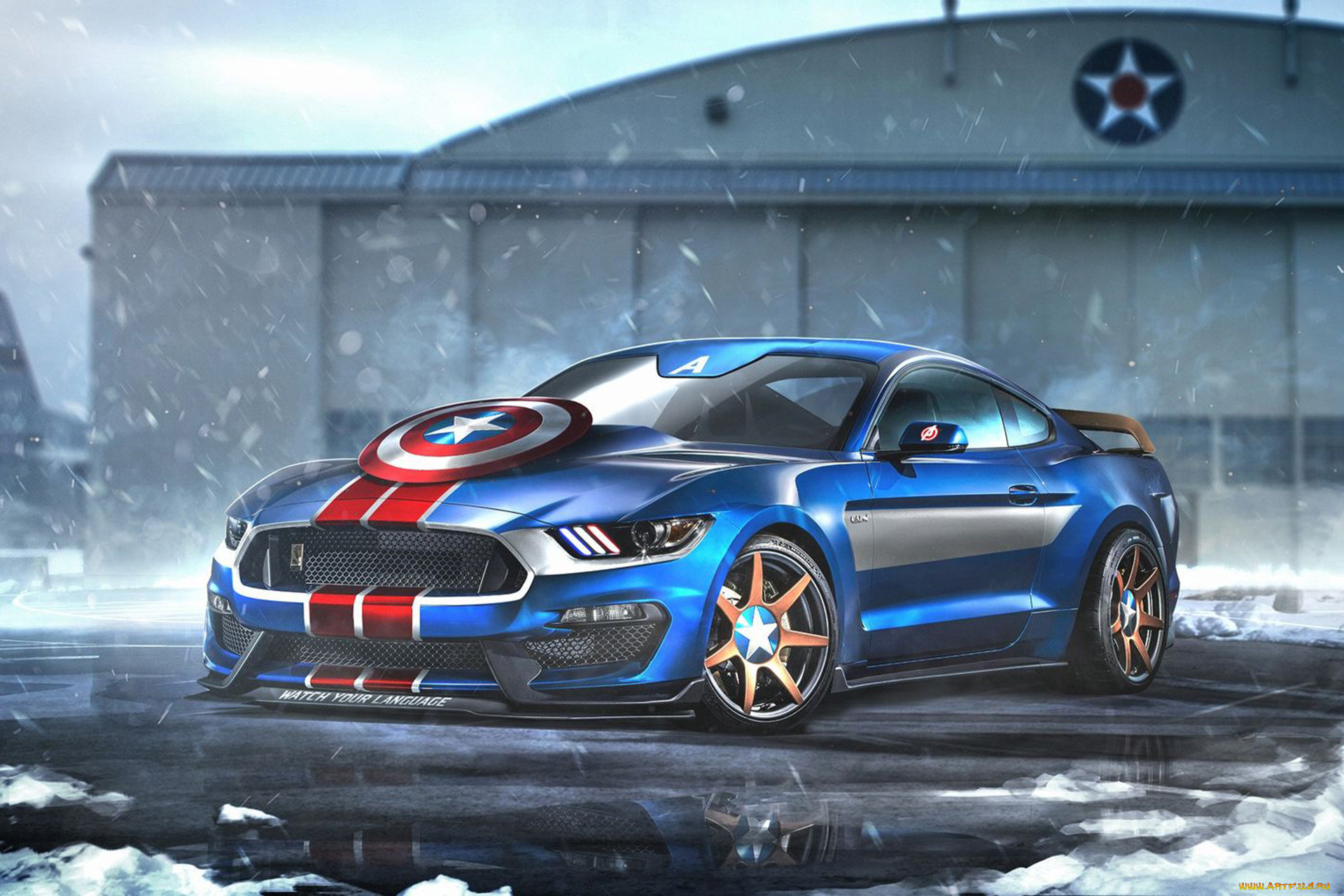 ,  , , , , , captain, america, ford, mustang, shelby, gt350r